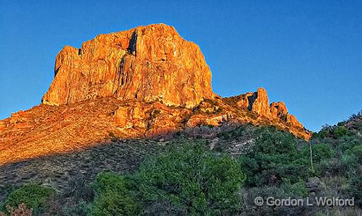 Mountain in Sunset Glow_6369v2.jpg - Photographed in Big Bend National Park, Texas, USA.